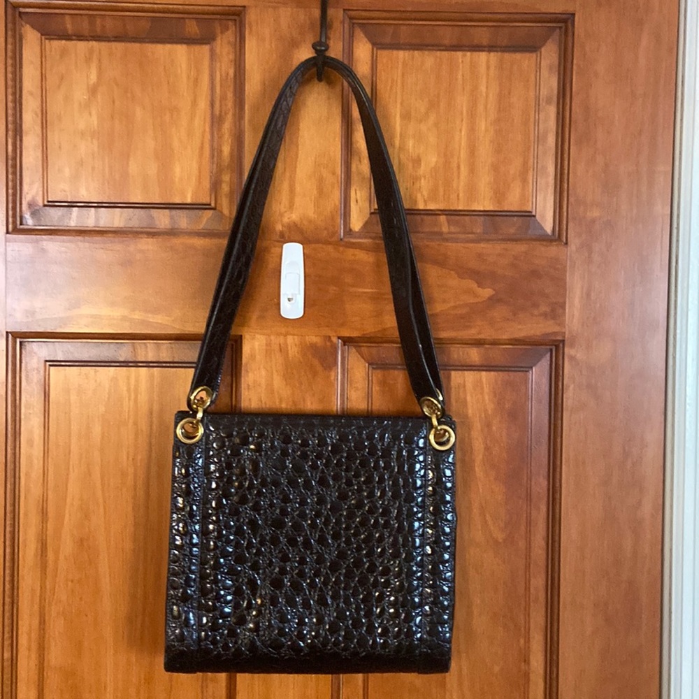 Salvatore Ferragamo Black Alligator print(?)Shoulder bag